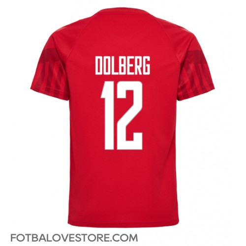 Dánsko Kasper Dolberg #12 Domácí Dres MS 2022 Krátkým Rukávem